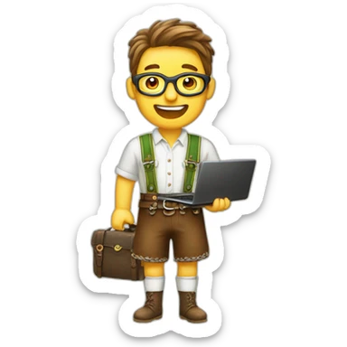 lederhosen and laptop sticker