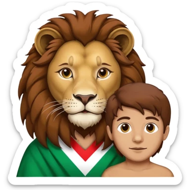 lion and son iranian flag sticker