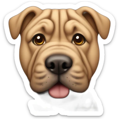 sharpei dog sticker