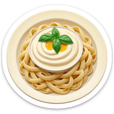 Pasta with cream sauce without Leaves sticker