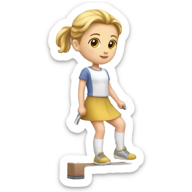 Petite fille fait de la balançoire sticker