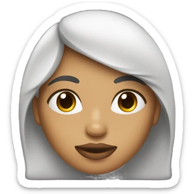 una mujer con brillo labial sticker