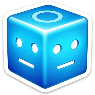 Geometry dash shaped cube sticker