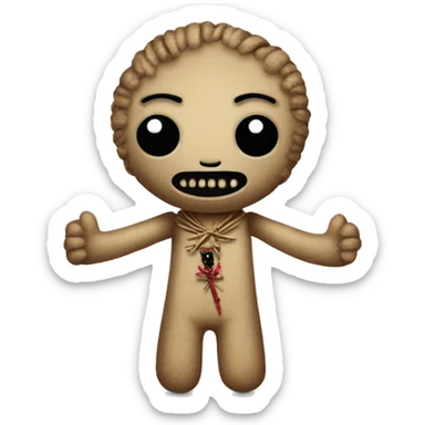 voodoo doll sticker