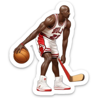 Michael Jordan volcando canasta sticker