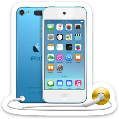 iPod touch 8 with earpiece speaker and running iOS 7 sticker