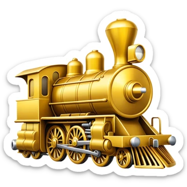 Golden locomotive pawn  sticker