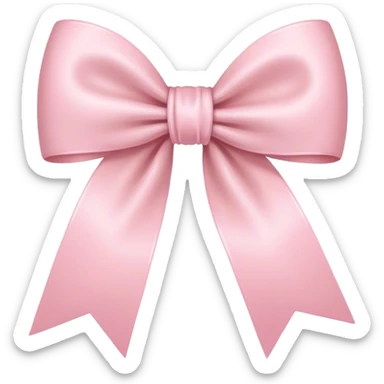 light pink bow on light pink bow sticker