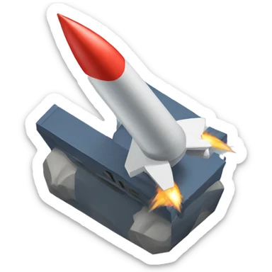 missile isometric sticker