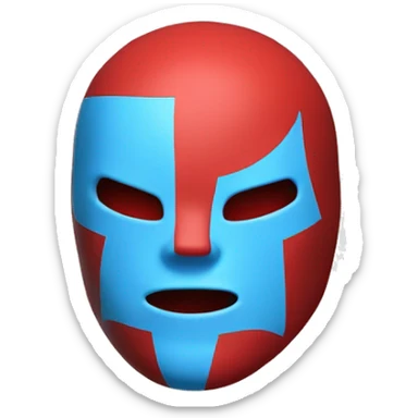 Red and powder blue lucha libre  sticker