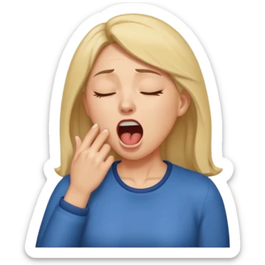 woman  Yawning without Hand sticker
