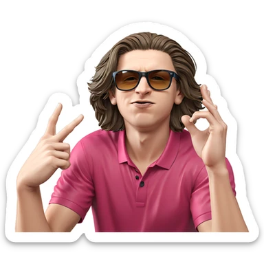 cool dude in sunglasses sticker