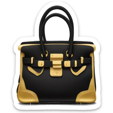 Black and gold birkin sticker