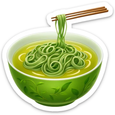 green tea noodle sticker