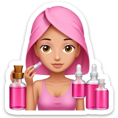 Essential oil spa pink sticker