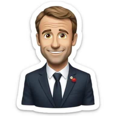Macron qui fait ses besoins sticker