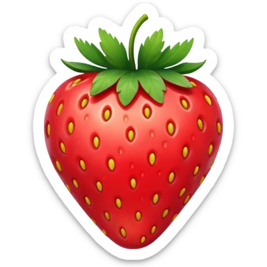 A strawberry sticker