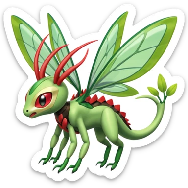 Meloetta-Beedrill-Flygon-Scyther-Celebi-fusion sticker