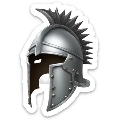 silver spiked gladiator helmet sticker