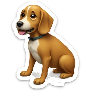 Dog on a surfboard  sticker