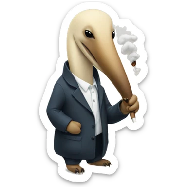 Anteater smoking sticker