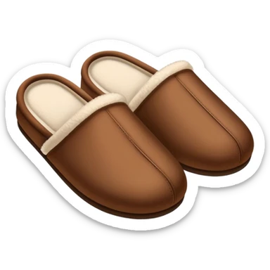 coffee brown comfortable house slippers sticker