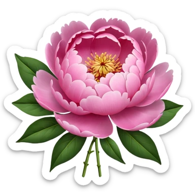 Create a peony flower buket emoji sticker