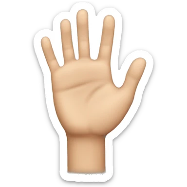 A closed hand with an open hand above it sticker
