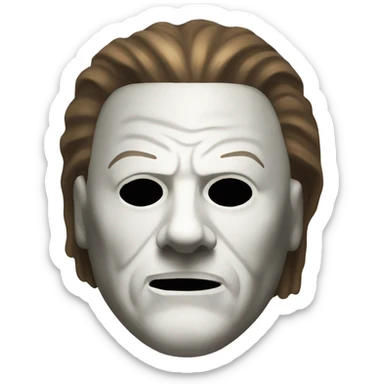 generate a portrait of michael myers sticker