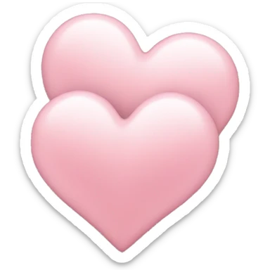3 light pink hearts sticker