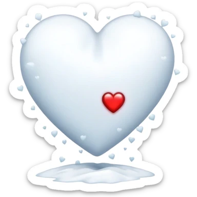 Snow heart sticker