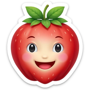 Fragolina con faccia kawaii sticker