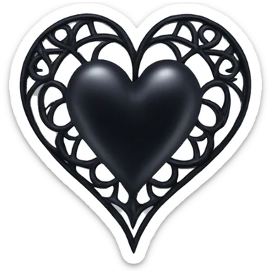 Gothic heart sticker
