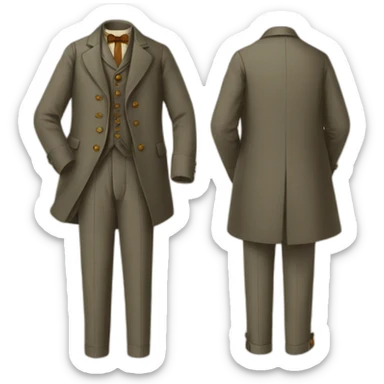 Men clothes from 1900 sticker