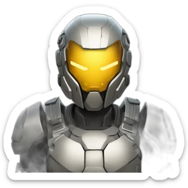 futuristic Autonomous Combat armored color crimsom breastplate sticker