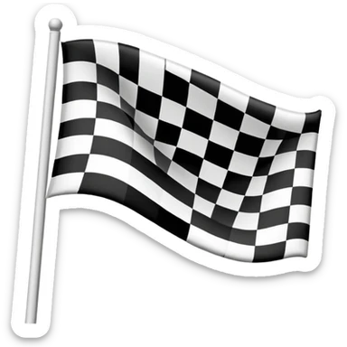 finish line with checkered flag sticker