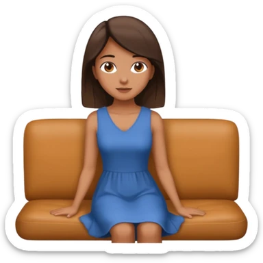 side view of woman sitting on sofa - side view of woman sticker