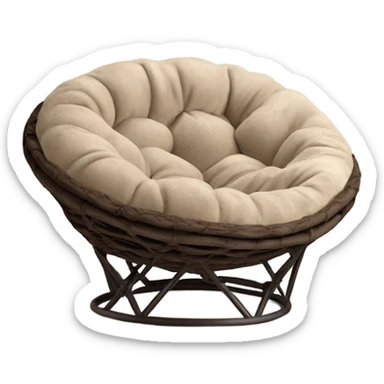 Brown papasan chair cosy sticker