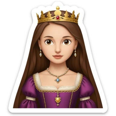 natalie portman with long hair as anne boleyn from the other boleyn girl sticker