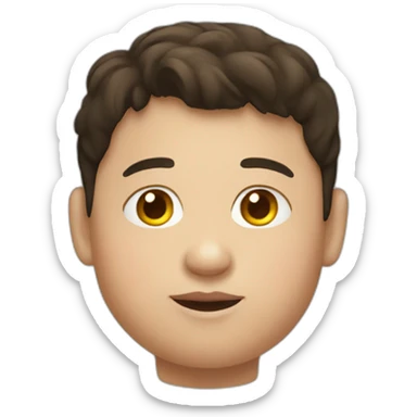 fat brunette kid sticker