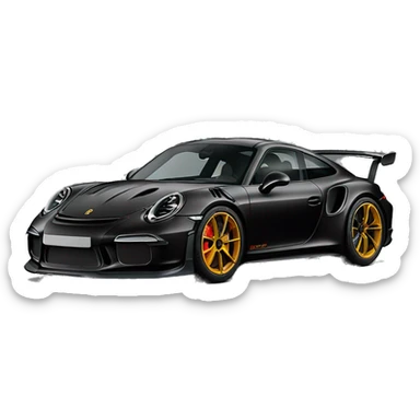 Porsche 911 GT3 RS Noir sticker