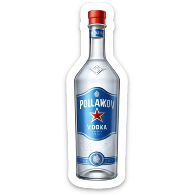 bouteille de vodka poliakov sticker