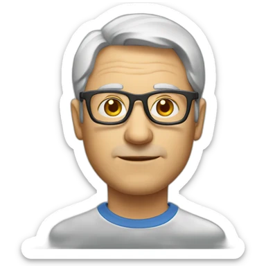 middle aged swedish man with glasses sticker