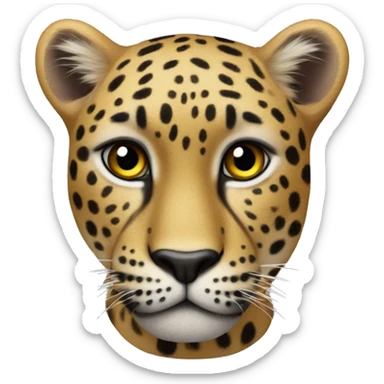 leopardo con ྀིྀི sticker