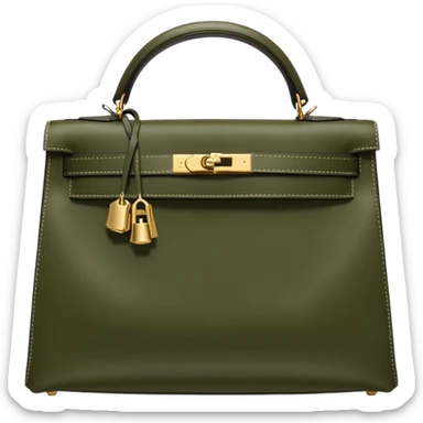 hermes kelly olive color bag sticker