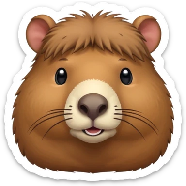 Cute Capybara turning sideways emoji sticker