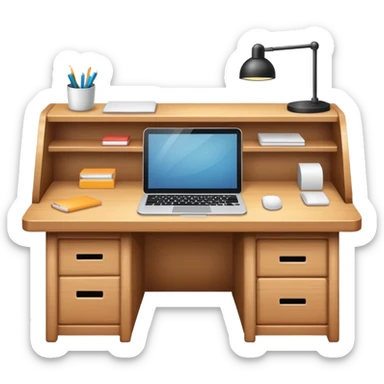 realistic computer desk cute sticker
