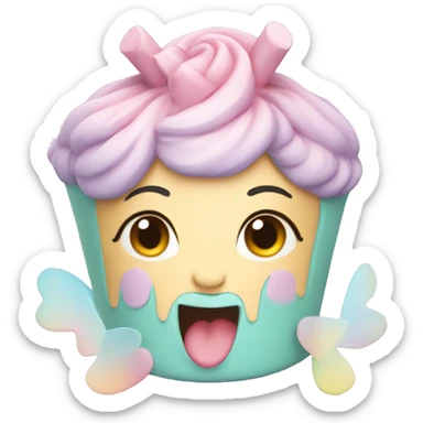 Fairy pastel cake sticker