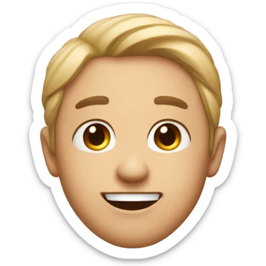 Slanted smile sticker