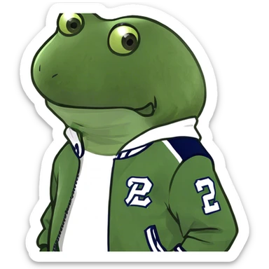 wearing a varsity jacket sticker